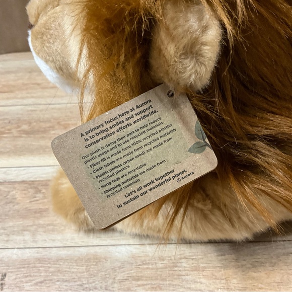 New! Aurora Miyoni Lion Plush Stuffed Animal Stuffie Eco Friendly - Picture 8 of 10
